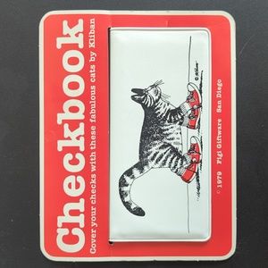 Kliban Cat in Red Shoes Checkbook Cover